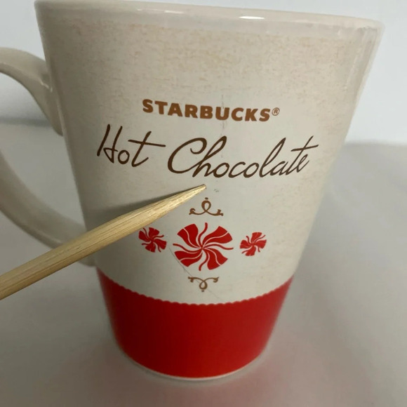 Starbucks Coffee Hot Chocolate Mugs Set of Two Red Turquoise 2010 15 fl. Oz. - Picture 8 of 10